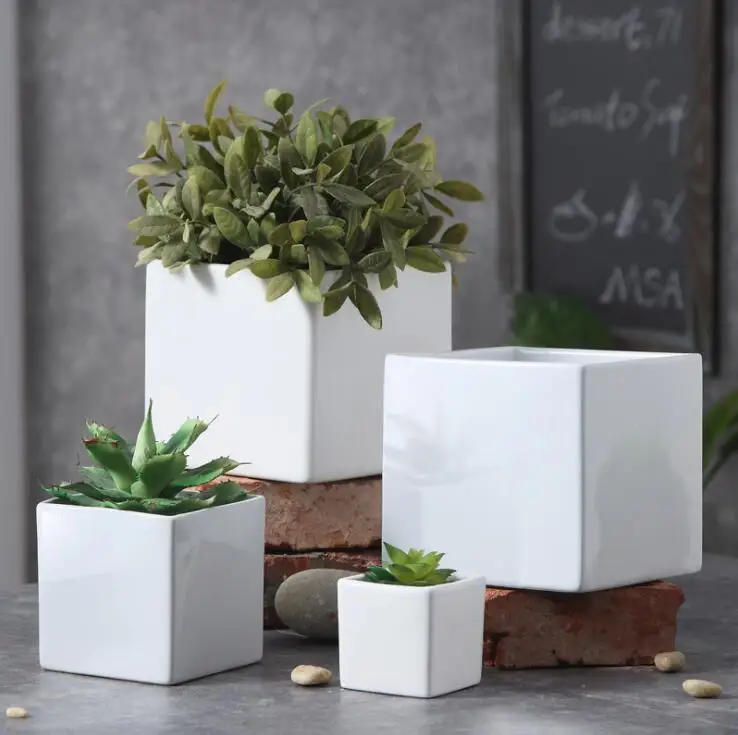 TECHOME простой классический европейский стиль цветочный горшок изысканный керамический черный белый офисный Настольный декоративный цветочный горшок
