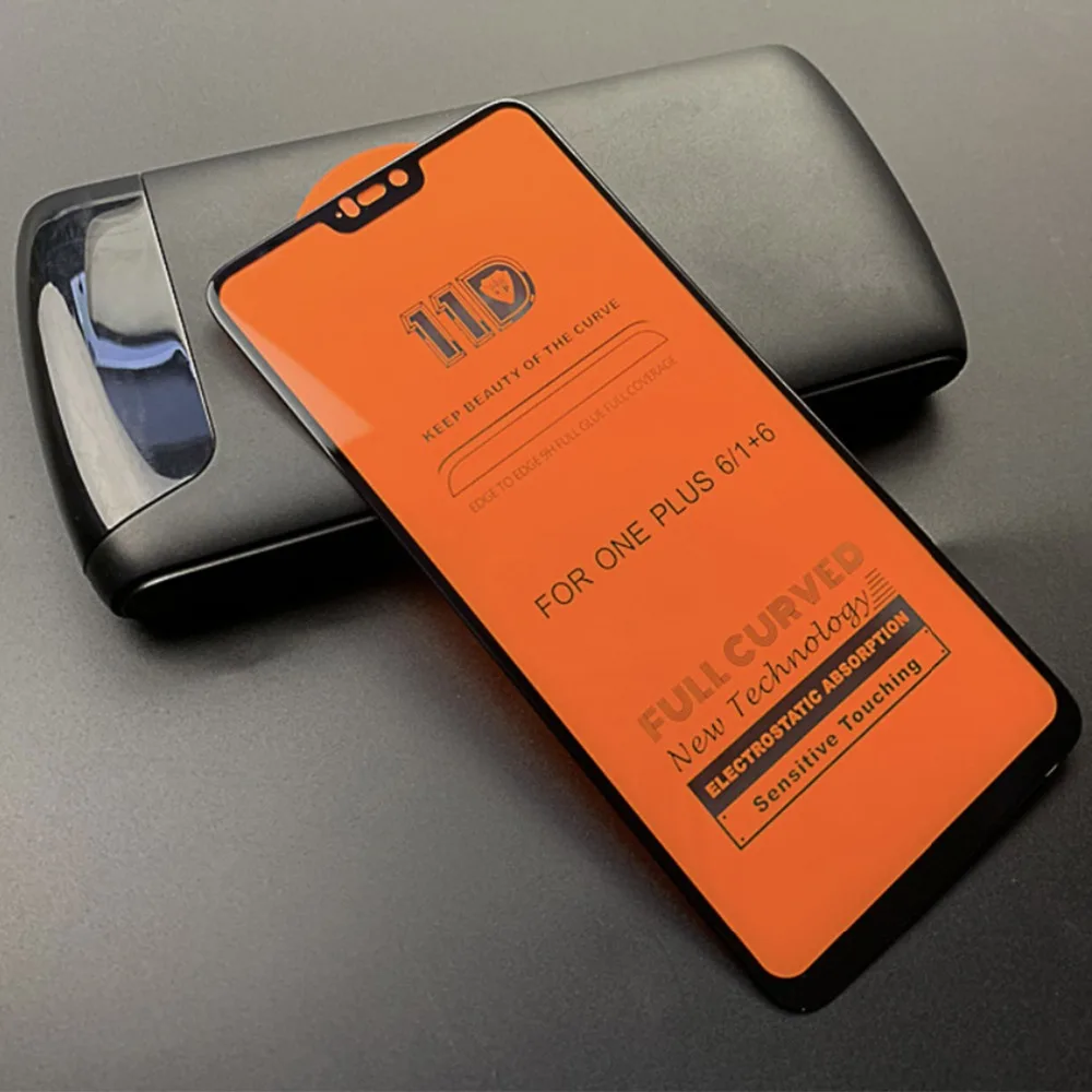 11D 9H полное покрытие защитное закаленное стекло для Oneplus 6 6T защитная пленка на 1 +