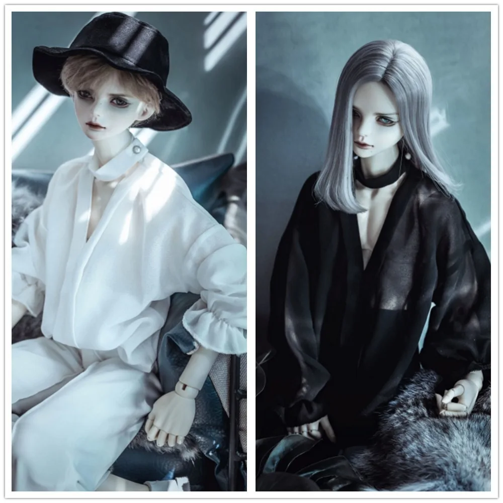 Шифоновый пуловер с v образным вырезом и рукавами фонариками для BJD 1/4 MSD 1/3 SD13 SD17