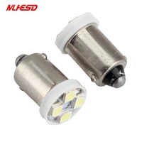 100pcs car door dome lights ba9s 1210 4 smd led bulbs lights reading signal lights auto red green amber blue white dc 12v