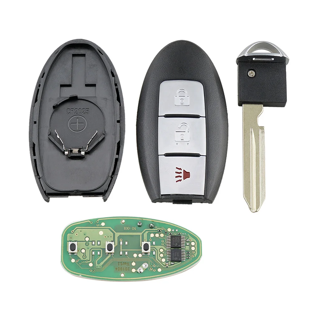 BHKEY 3 кнопки Smart Remote Key 315 МГц для Nissan Tiida Qashqai Altima Maxima Sentra Teana Xtrail CWTWBU729 с чипом ID46|Ключ