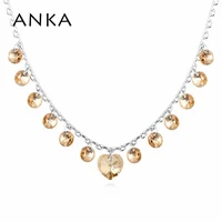 anka brand accessories hollow bead necklace pendant full crystal chokers necklaces for women crystals from austria 105889