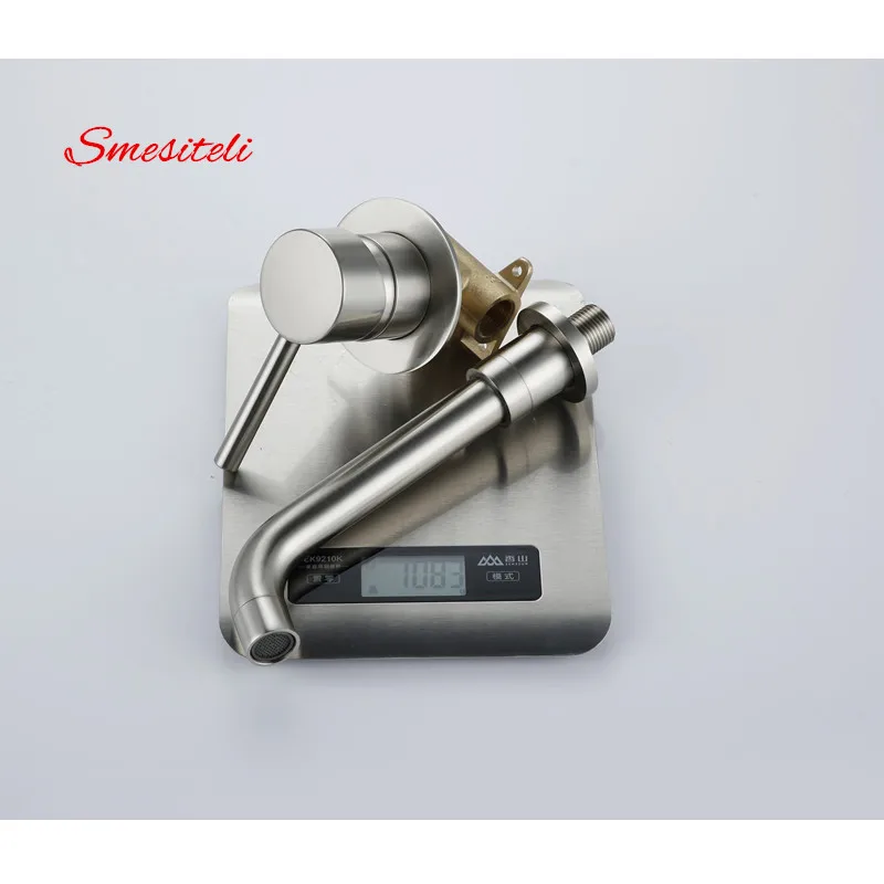 Настенный никелевый смеситель Smesiteli с поворотом на 360 градусов|mixer taps|faucet mixerbrushed