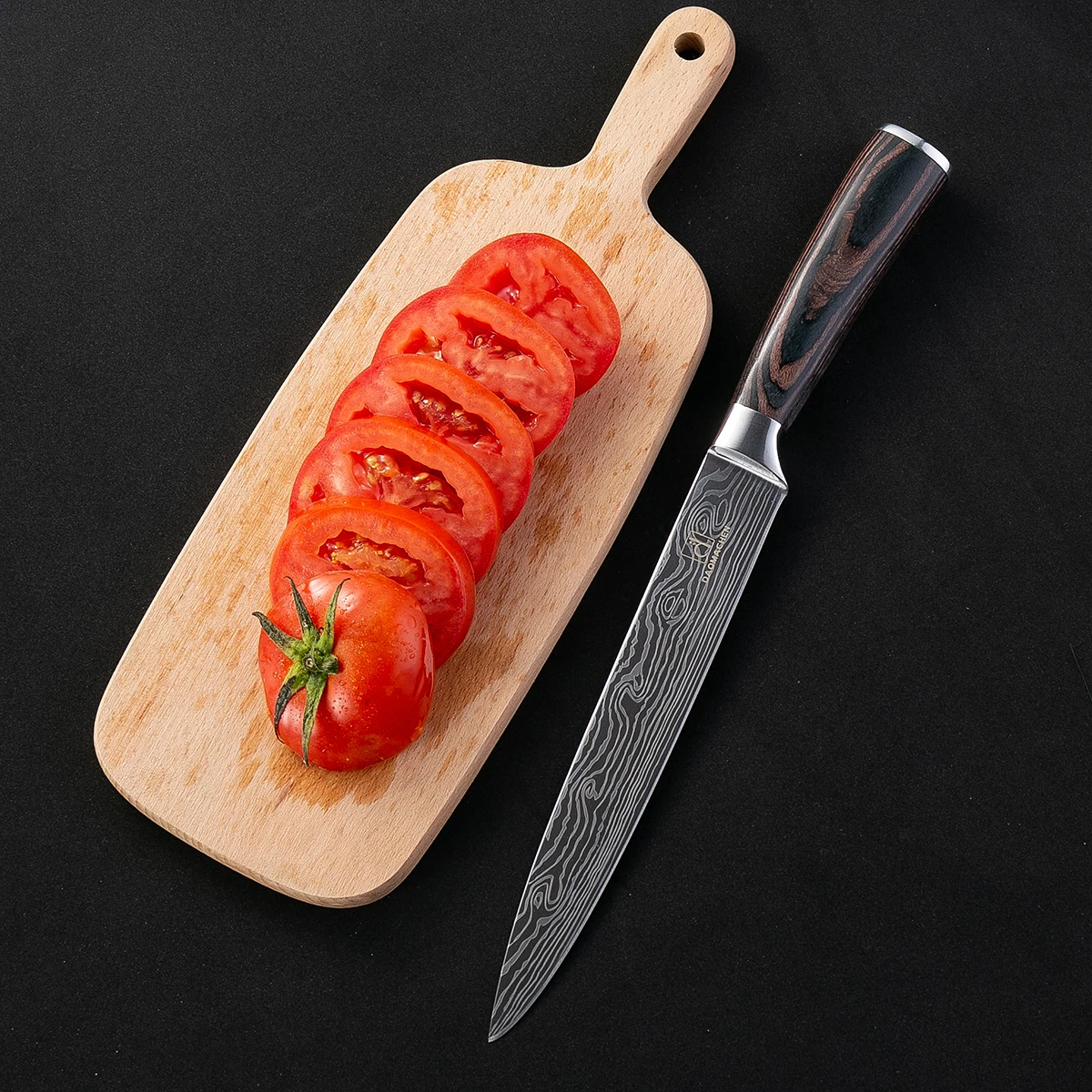 2019 высококачественные 8 &quotдюймовые кухонные ножи повара лазерные Дамасские
