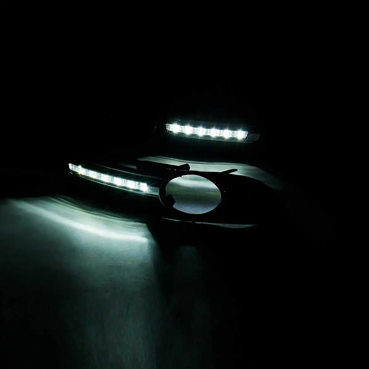 white Led Drl для VW Passat B6 2007 2008 2009 2010 2011 указатель поворота дневной ходовой светильник передний бампер для вождения противотуманная фара Дневной светильник DRL - Цвет: white