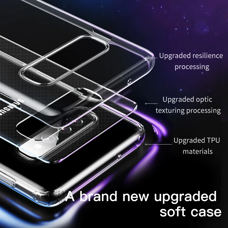 Чехол Baseus для samsung Galaxy S10 Plus, ультра тонкий прозрачный мягкий ТПУ силиконовый чехол на заднюю панель для samsung S10 S10Plus, чехлы