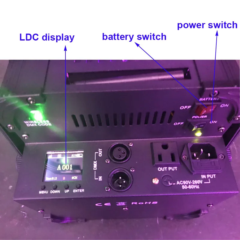 Фсветильник светодиодный с питанием от USB 9x18 Вт RGBWA UV 6 в 1 | Лампы и освещение