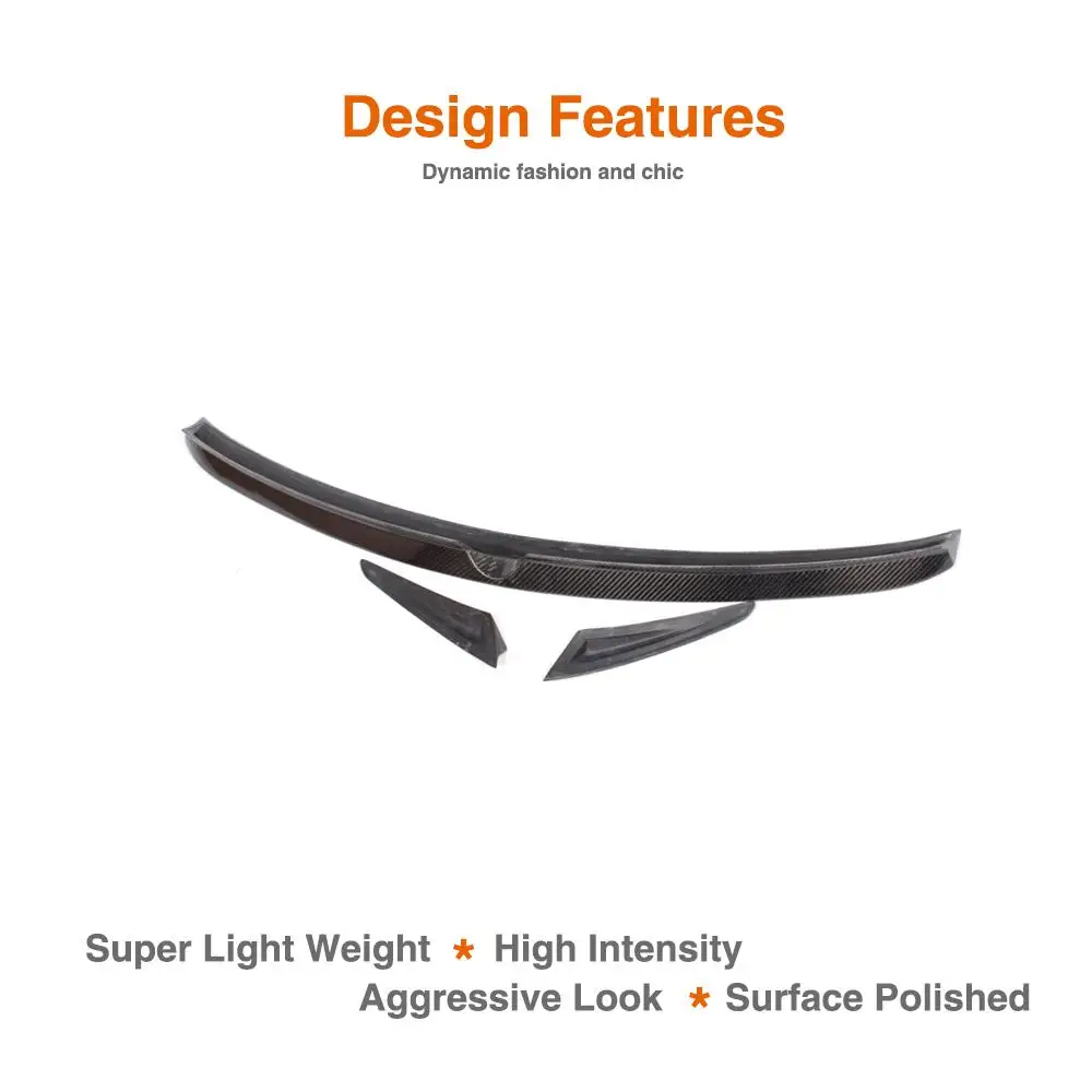 3 шт. спойлер заднего багажника из углеродного волокна крыла Boot губ для Mercedes-Benz W216