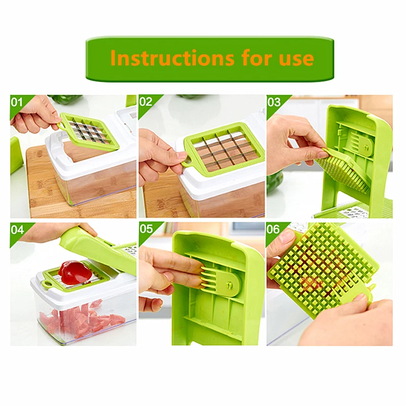 Manual Vegetable Cutter Fruit Slicer Grater Multi functional Onion Potato Cutter Food Chopper Chip Sliced Kitchen Gadget Tools