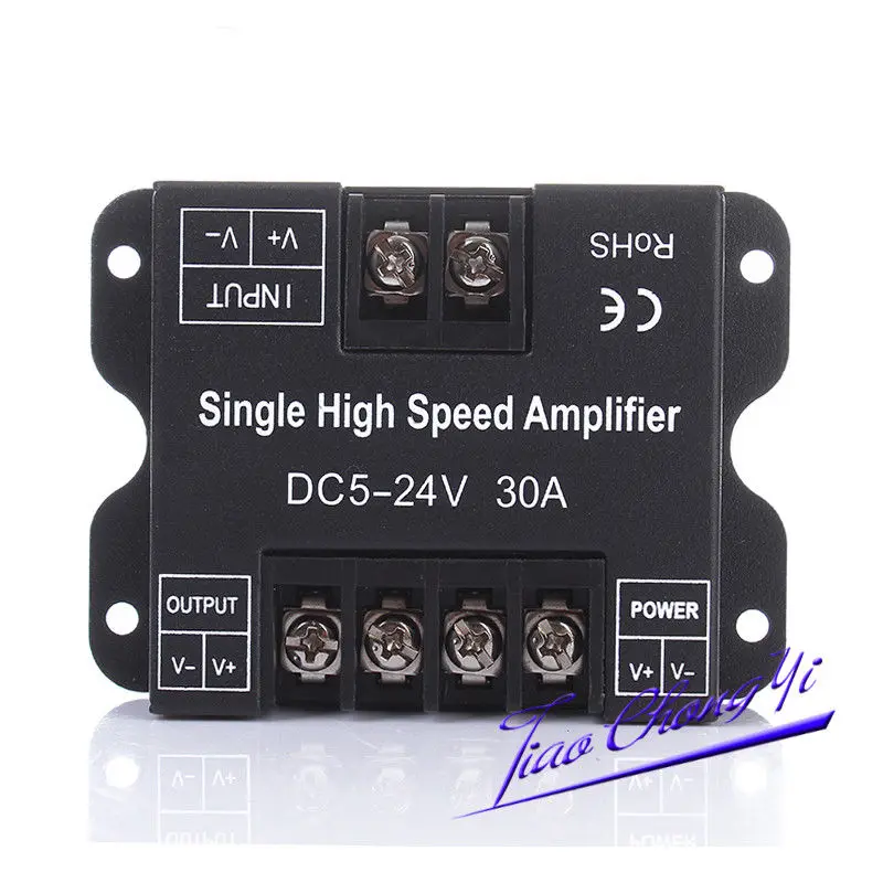 DC5 24V 30A Одиночный усилитель одноцветный светодиодный ретранслятор данных для