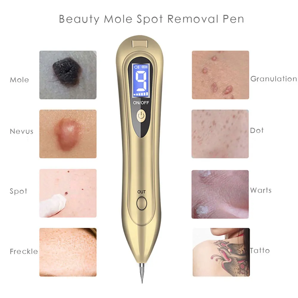 

Plasama Electric Laser Freckle Dot Mole Dark Spot Pen Tattoo Removal Pen Beauty Instrument Skin Care Machine LED Light Acne