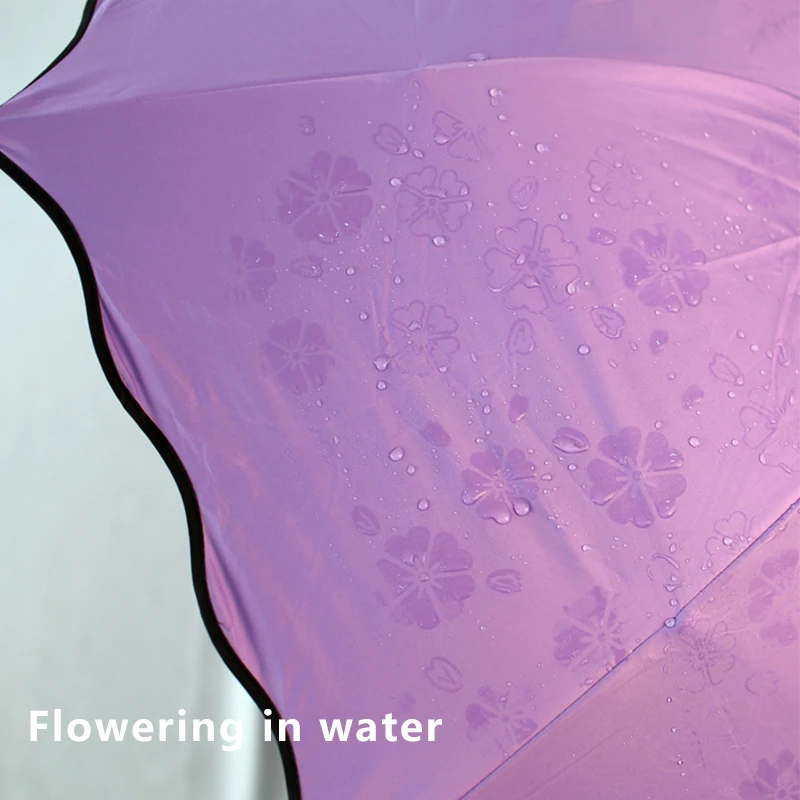 Новый нежный цветок Цвет меняется волшебный зонтик складной ветрозащитный Anti UV