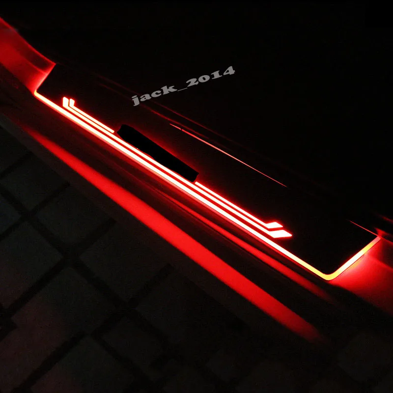Красный LED Door Sill Scuff Plate Guard Door Entry Pad for Honda Civic 10th - Цвет: Красный