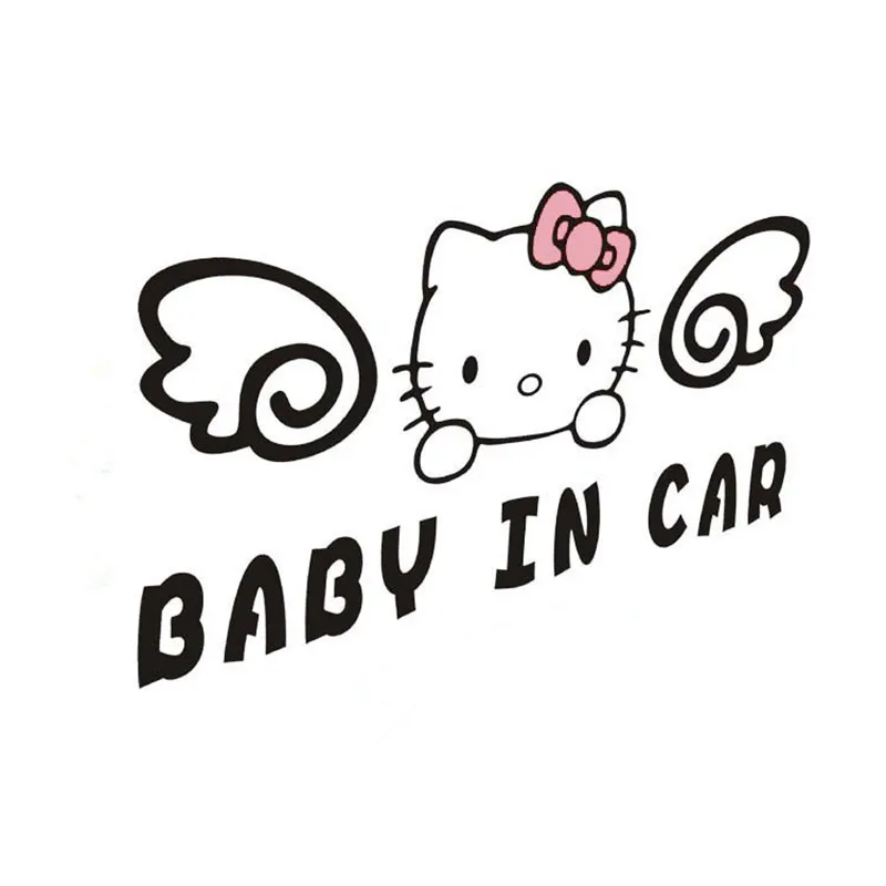 Hello kitty автомобиль Стайлинг аниме наклейки на стены ребенок доске предупреждение