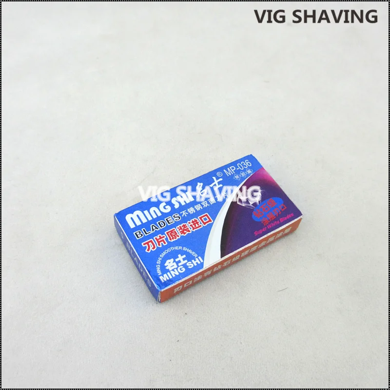 100 шт./лот 5 шт. в маленькой коробке Безопасная бритва с двойным краем Mingshi blade|double