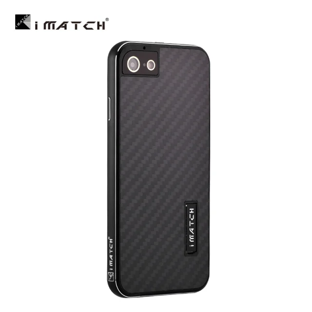 Full Black iMatch Алюминиевый металлический бампер для iPhone 6 6s Plus чехол для iPhone 7 8/7 8 Plus задняя крышка Роскошный чехол для сотового телефона - Цвет: Full Black