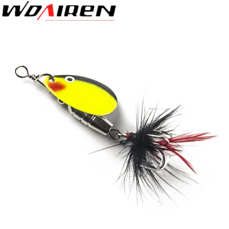 

1Pcs 4 size Fishing Lure Hook Spinner Spoon Lures Rotating metal sequins bait Hooks Peche Jig Anzuelos De Pesca WD-223