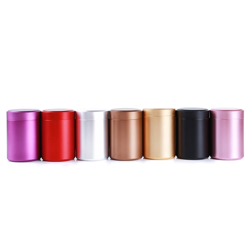 Фото Alloy Travel Portable Seal Tea Box Cans Portable Multi-color Mini Tea Caddy Kung Fu tea sealed cans Dried fruit collection №1