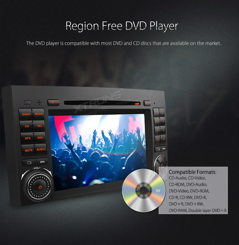 XTRONS 7 дюймов 2 Din автомобильное радио DVD плеер с can-bus gps навигации для Mercedes Benz B-Class W245 2005-2011/A-Class W169 2004-2012