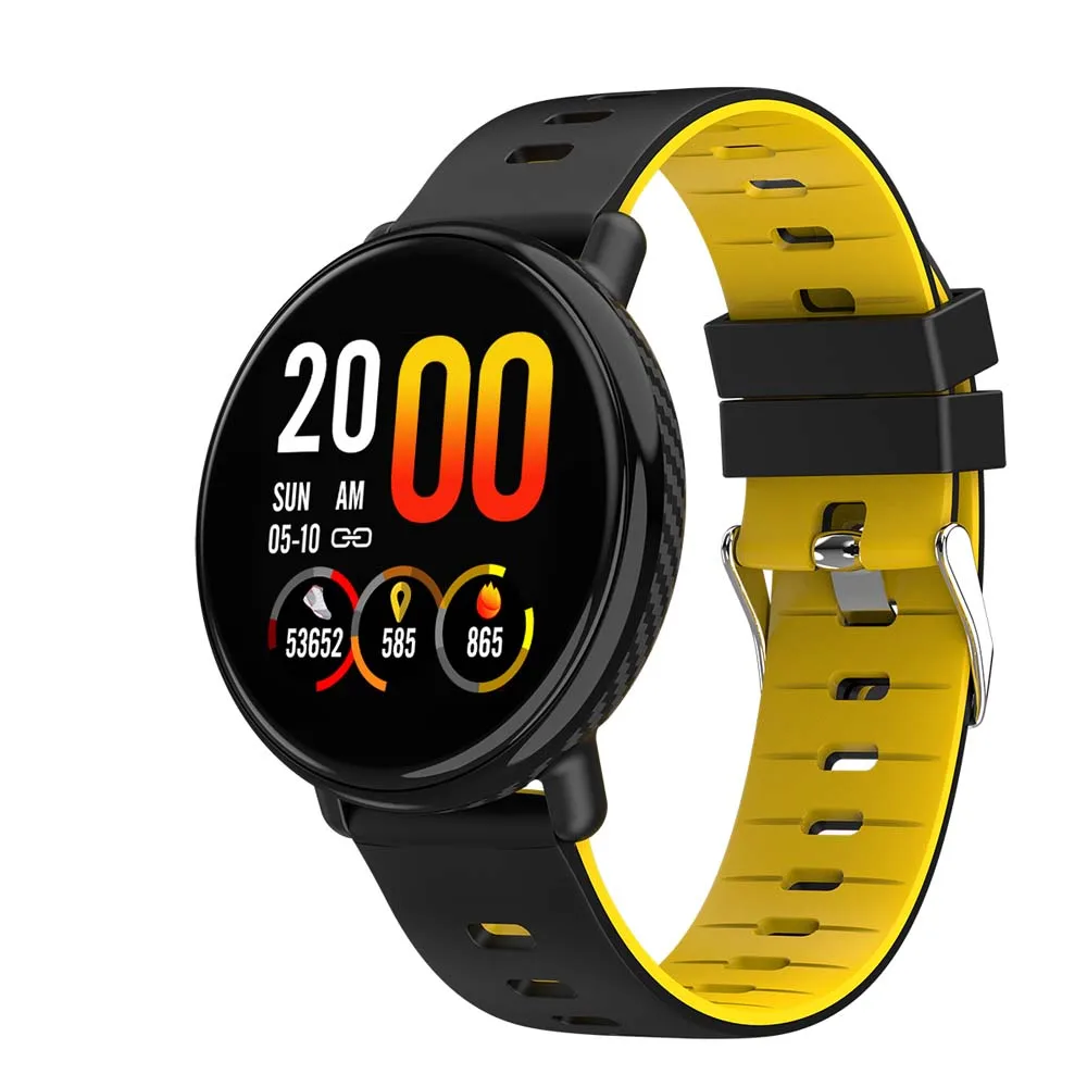 Yellow RGTOPONE Цифровые Смарт-часы для мужчин IP68 Водонепроницаемые спортивный режим умные часы Bluetooth фитнес-трекер для измерения сердечного ритма часы - Цвет: Yellow