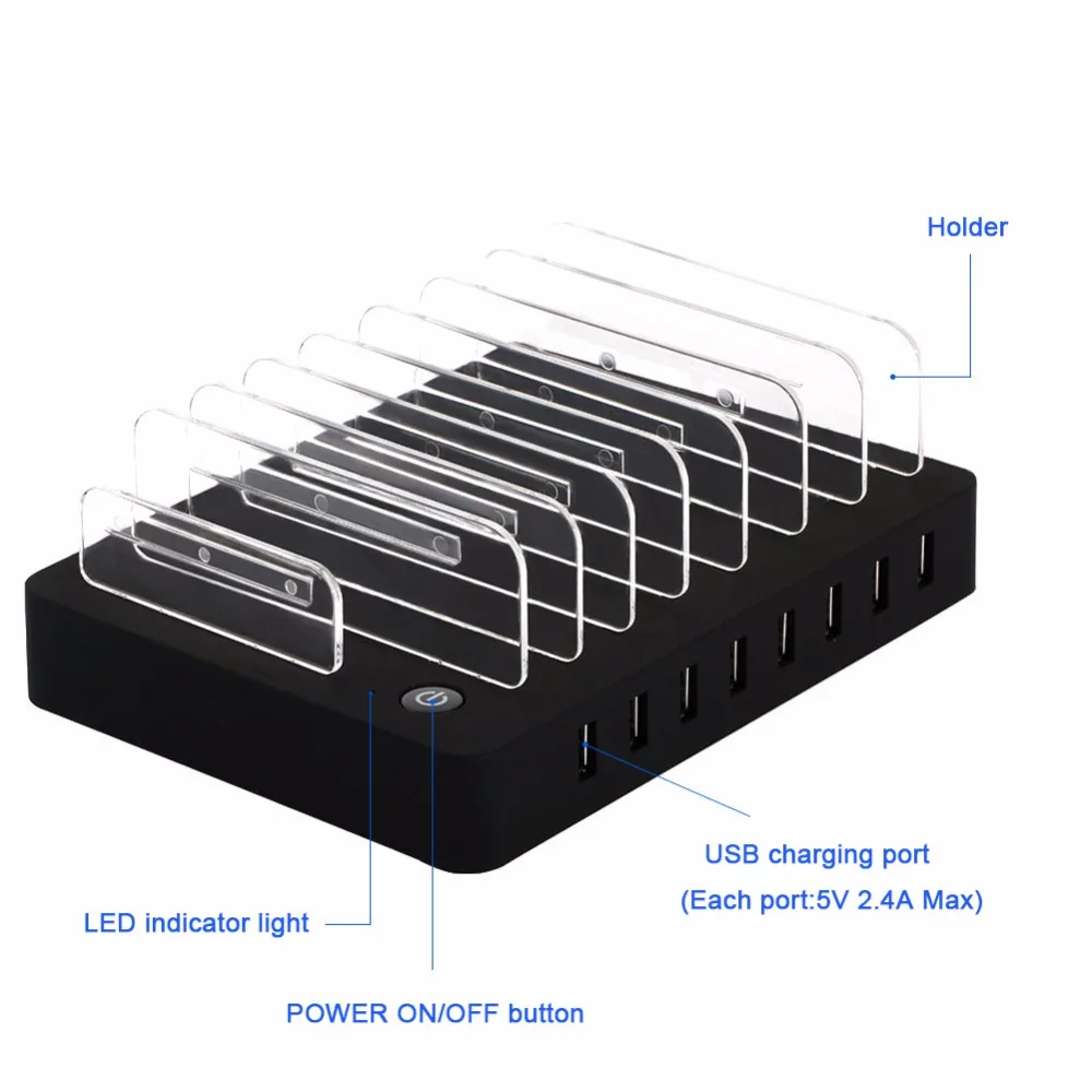 YeeSite 8 портов USB зарядная док станция Настольная подставка держатель для iPhone iPad