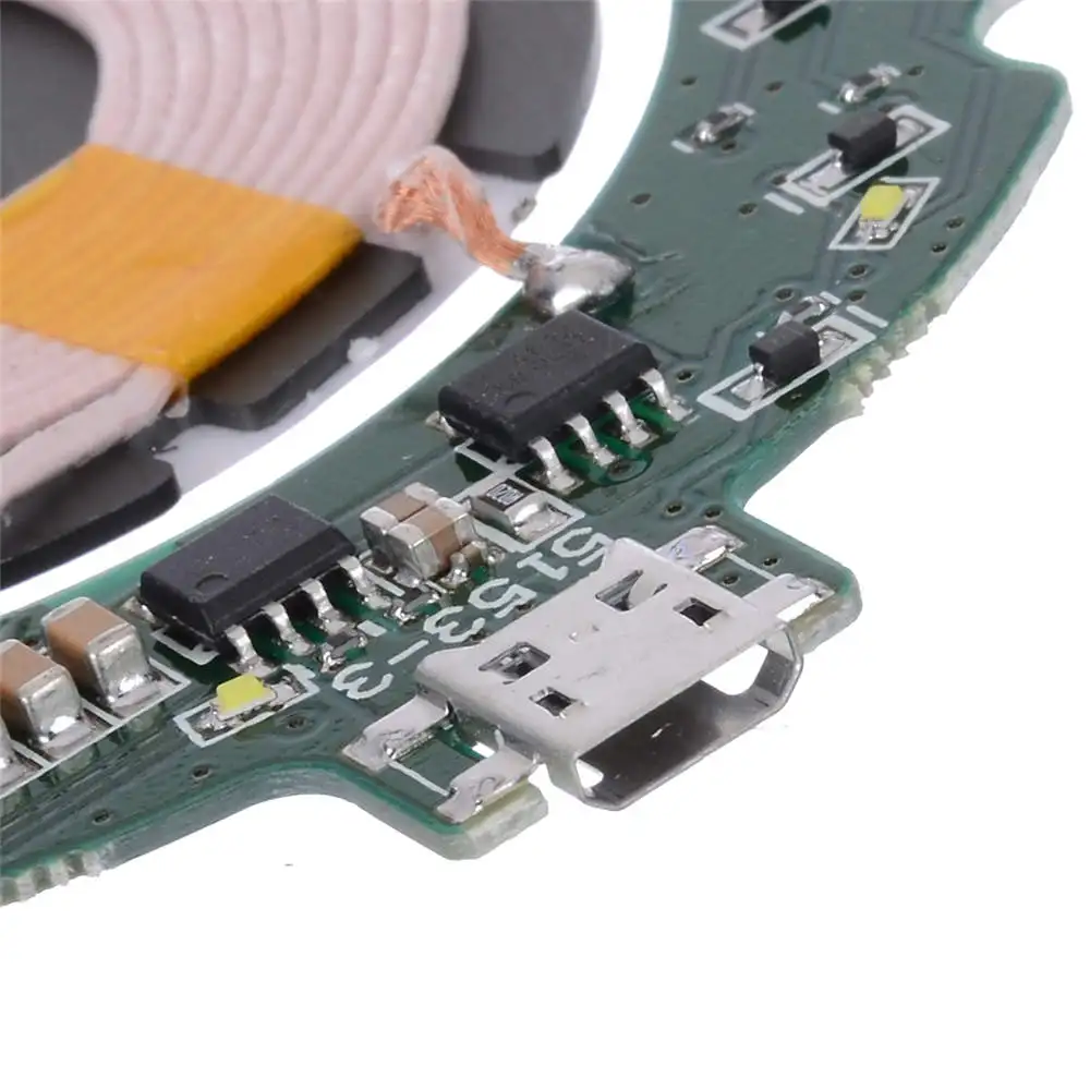 DIY 10 Вт 9 В/2 а Micro USB Qi Быстрое беспроводное зарядное устройство модуль PCBA печатная