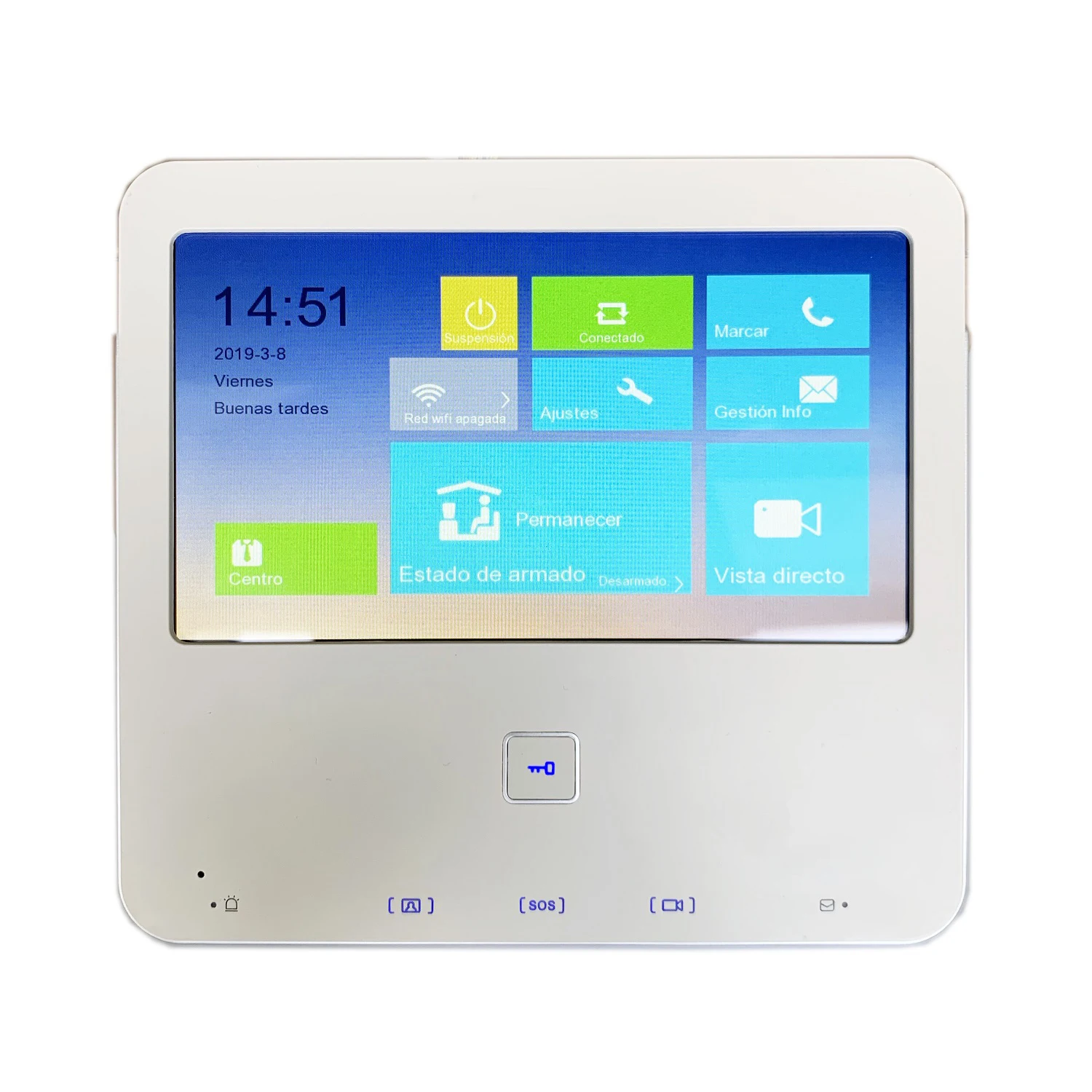 HIK multi-язык DS-KH6300-W 7-дюймовый сенсорный экран крытый монитор, P2P, умный дверной звонок, видео-домофон, проводной дверной звонок, встроенным Wi-Fi
