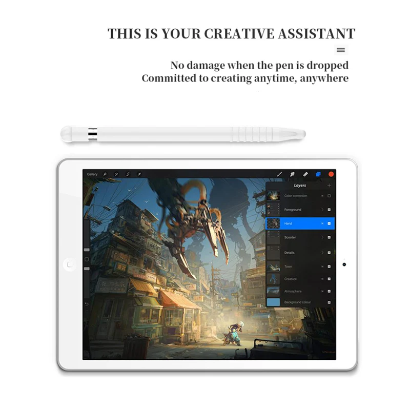 Чехол для Apple Pencil, цветной Мягкий силиконовый чехол, совместимый с iPad Touch, стилус, защитный чехол для iPad Pro