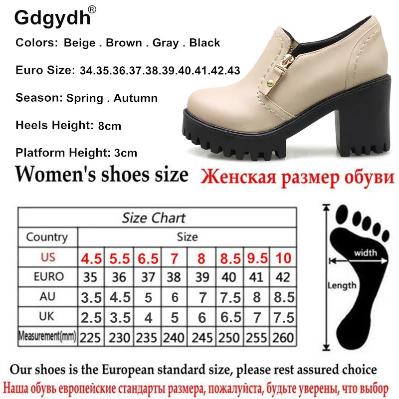 Женские туфли лодочки Gdgydh черные обувь в британском стиле на платформе с круглым