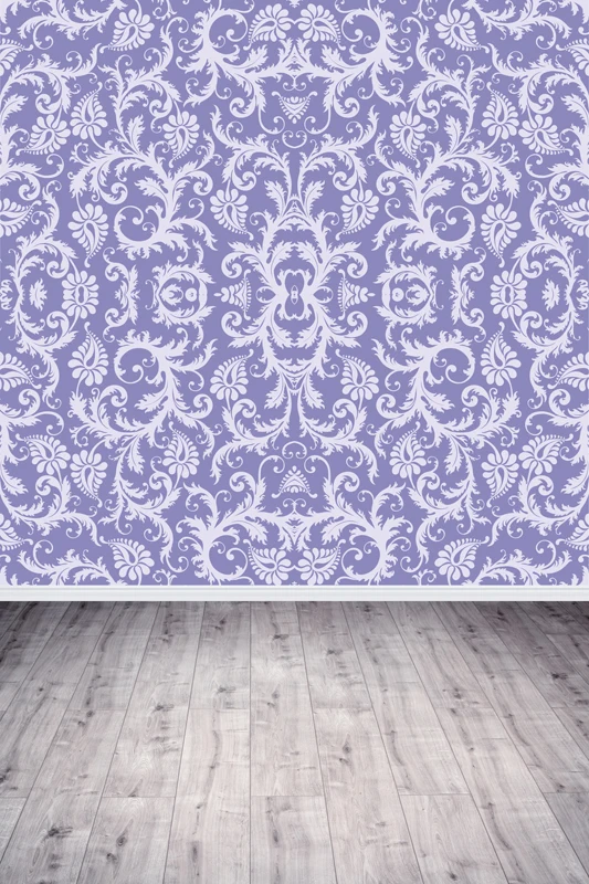 Фон для фотосъемки с фиолетовыми Дамасскими листьями тканевый фон студийный