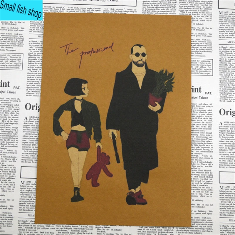 Leon ручная роспись мультяшный плакат C сборка Декор для дома Крафт Фильм рисунок