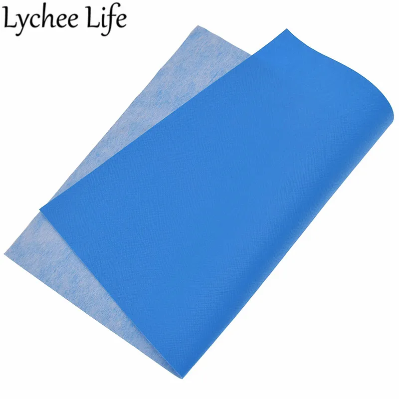 4 Lychee Life 29x21 см Синтетическая кожа ткань A4 сплошной цвет ПВХ ткань DIY для пошива домашней одежды одежда аксессуары поставки - Цвет: 4