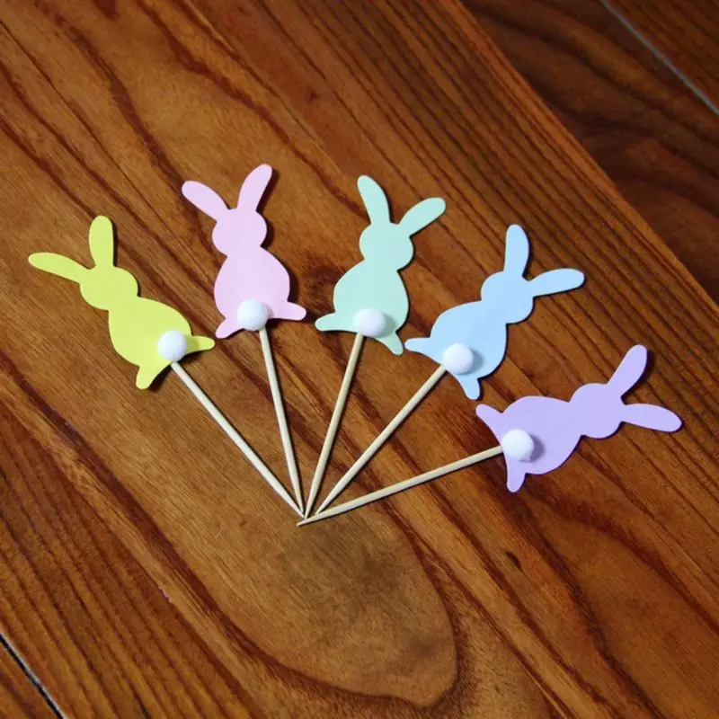 5 шт./компл. милая Пасхальная вырезка торта карамельных цветов форма кролика