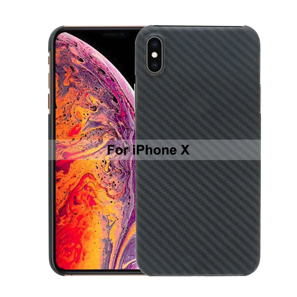 For iPhone X Новинка для iPhone 11 Pro Max чехол из углеродного волокна с узором ультратонкий защитный чехол из арамидного волокна для iPhone XS XR XS Max X 7 8 Plus - Цвет: For iPhone X