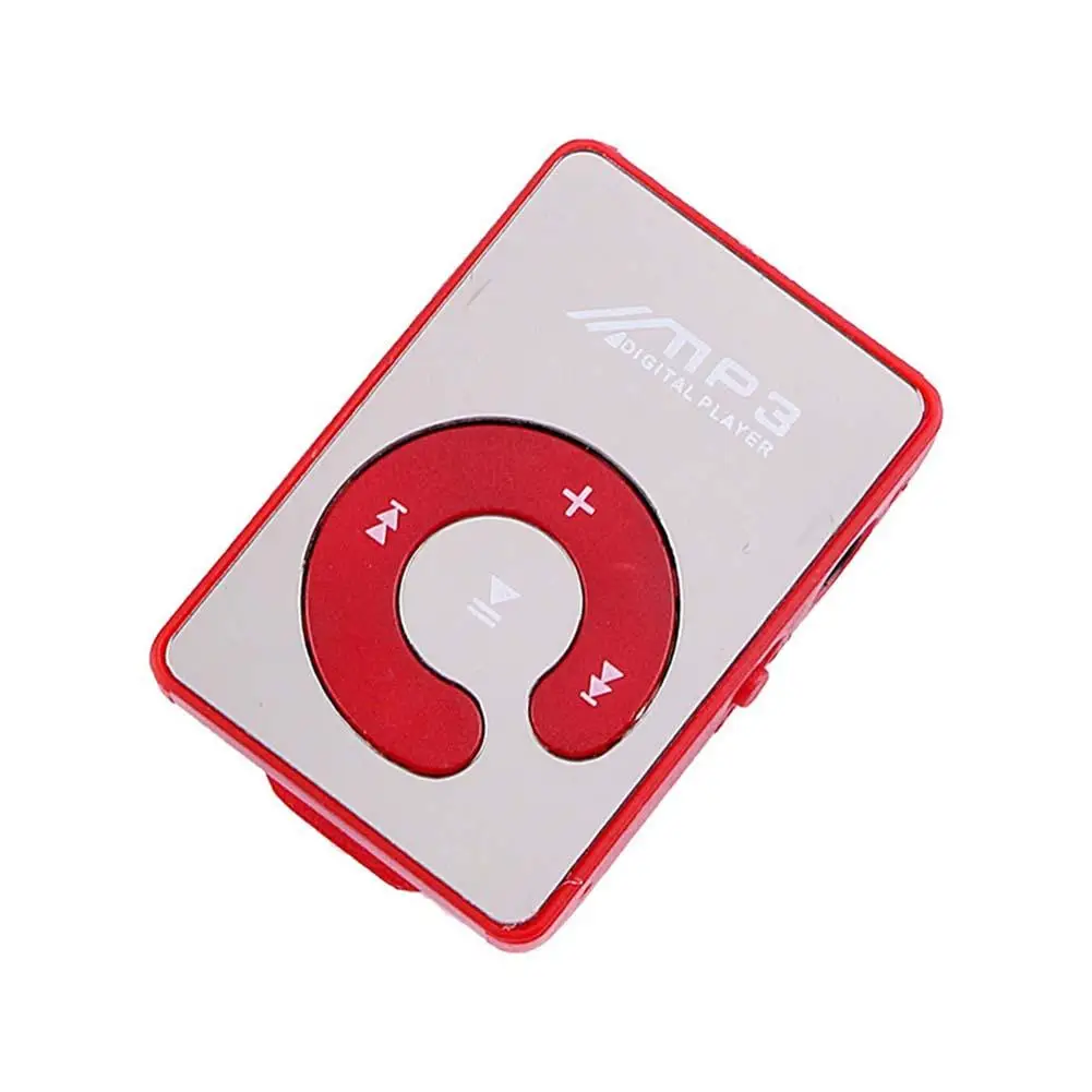 Мини mp3 плеер с зеркальным зажимом USB поддержка 8 ГБ SD TF карта красный цифровой MP3