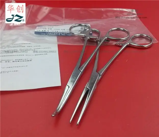 Хирургический Инструмент jinzhong JZ прямая изогнутая головка щипцы для гемостата