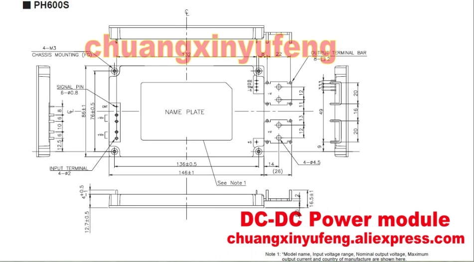 PH600S280-28 LAMBDA DC module DC-DC модуль питания Φ 21.5A конвертер | Электроника