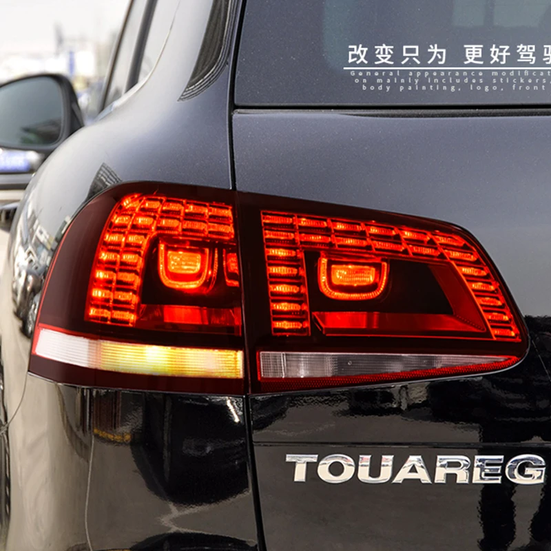 

Чехол для стайлинга автомобиля Volkswagen, для задних фонарей Touareg 2011 2012 2013 2014 2015 2016 2017, светодиодный задний фонарь