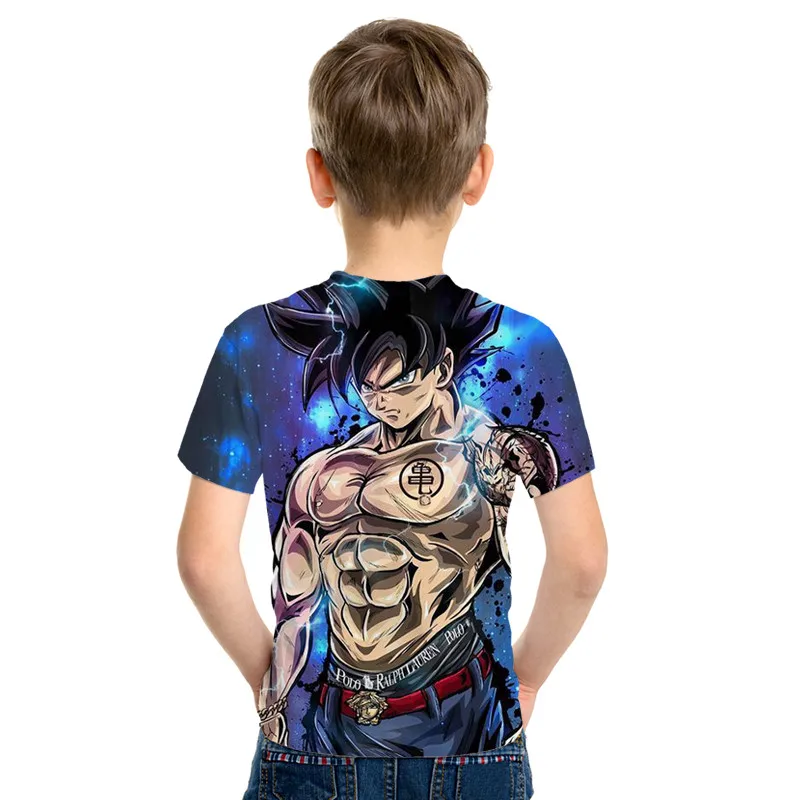 Супер saiyan/детская футболка для мальчиков и девочек с принтом «суперинстинкт Сон Гоку» Детская футболка с 3D принтом «Жемчуг дракона» Одежда для родителей и детей