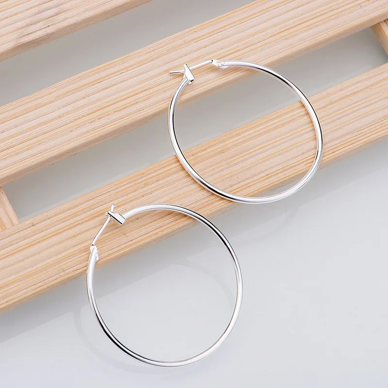 Серьги с серебряным покрытием 925 ювелирные изделия для женщин серебряные серьги