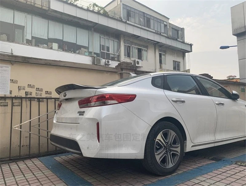 Используется для KIA k5/спойлер Optima год глянцевое углеродное волокно/FRP заднее крыло R стиль спойлер, аксессуары