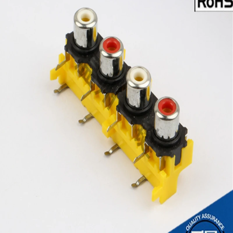 1 шт. AV core разъем 8 футов RCA четыре отверстия для сварки печатных плат аудио видео
