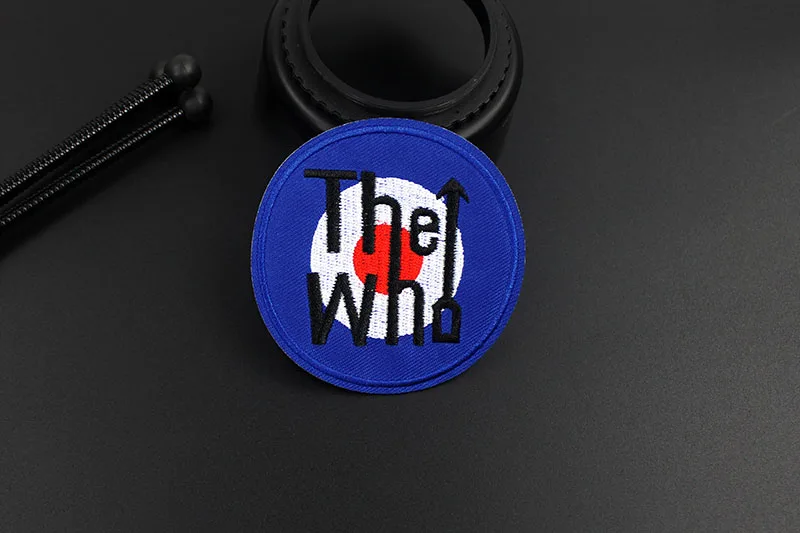 Синий значок размер 7,7*7,7 см The who Band нашивки железные для одежды куртка джинсы украшение вышитая аппликация