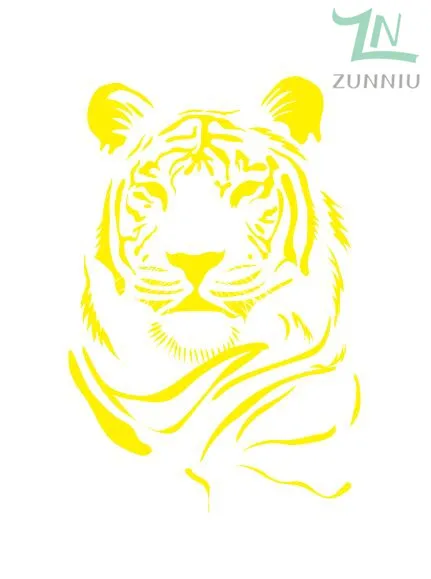 Lemon Yellow G236 большой кот лев тигр животного удалены стены винила Стикеры Книги по искусству наклейка для детской комнаты Домашний Декор Книги по искусству стены комнаты украшения - Цвет: Lemon Yellow