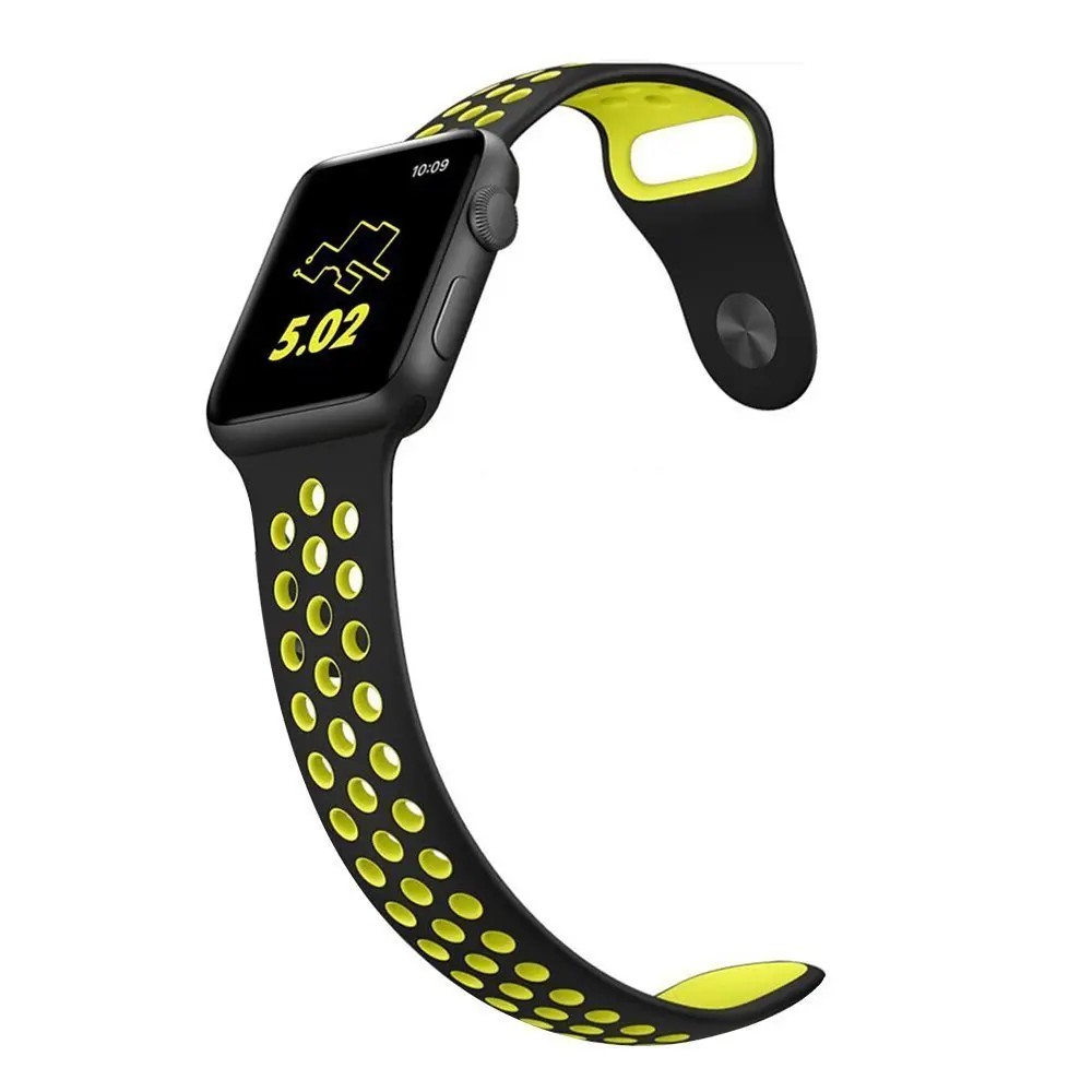 LEONIDAS силиконовый спортивный ремешок для Apple Watch сменный часов полосы серии 3 2 1|sport