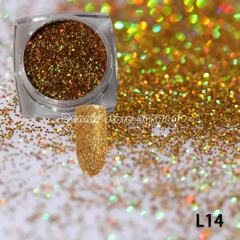 1 фляга для ногтей тени с металлическим блеском порошок голографический лазер