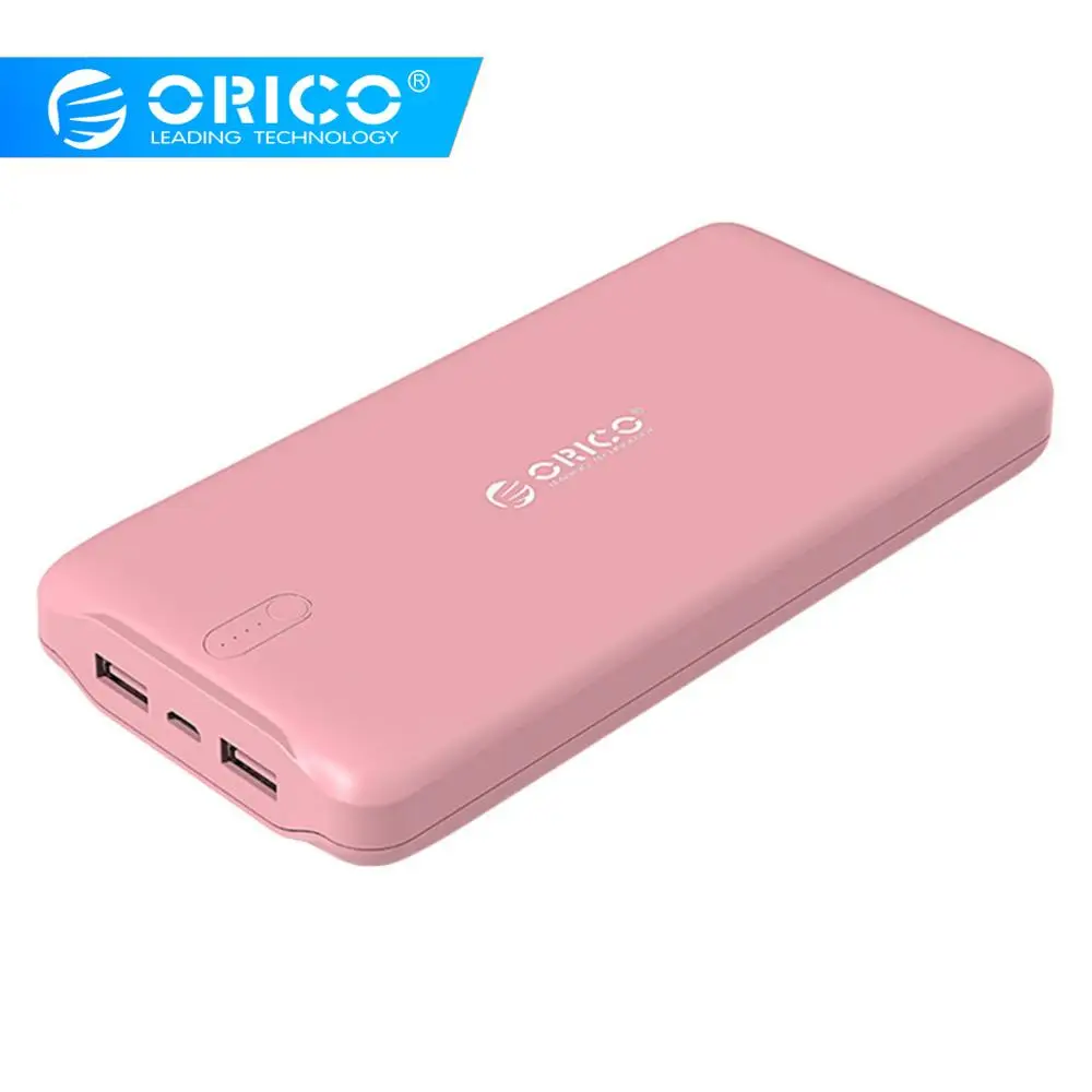 Портативное зарядное устройство ORICO 20000 мАч внешний аккумулятор с двумя usb