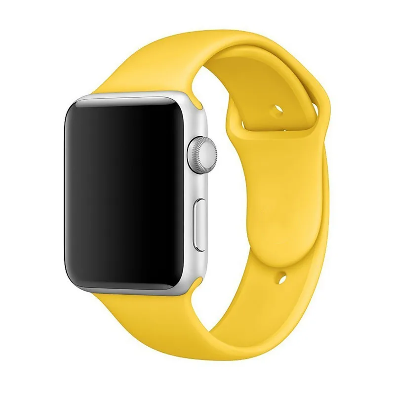 38 мм 40 мм 42 мм 44 мм спортивный мягкий силиконовый ремешок для часов Apple Watch серии 1 2 3 4 Сменный ремень наручный ремешок для iWatch