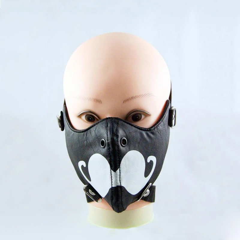 Мода в стиле панк-рок кожа маска для Для мужчин женщин Танцевальная Вечеринка