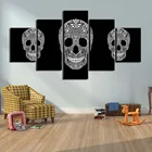 Настенная живопись холст печать череп ужас картинки 5 шт. печать постер для гостиной домашний декор Современная работа